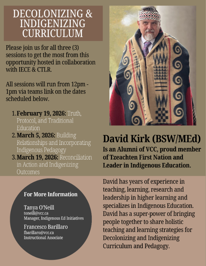 Decolonizing & Indigenizing Curriculum Poster and Info